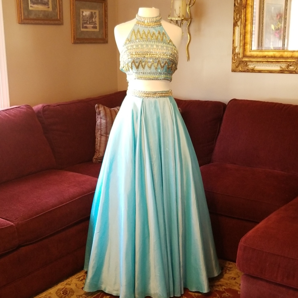 Two piece prom dress